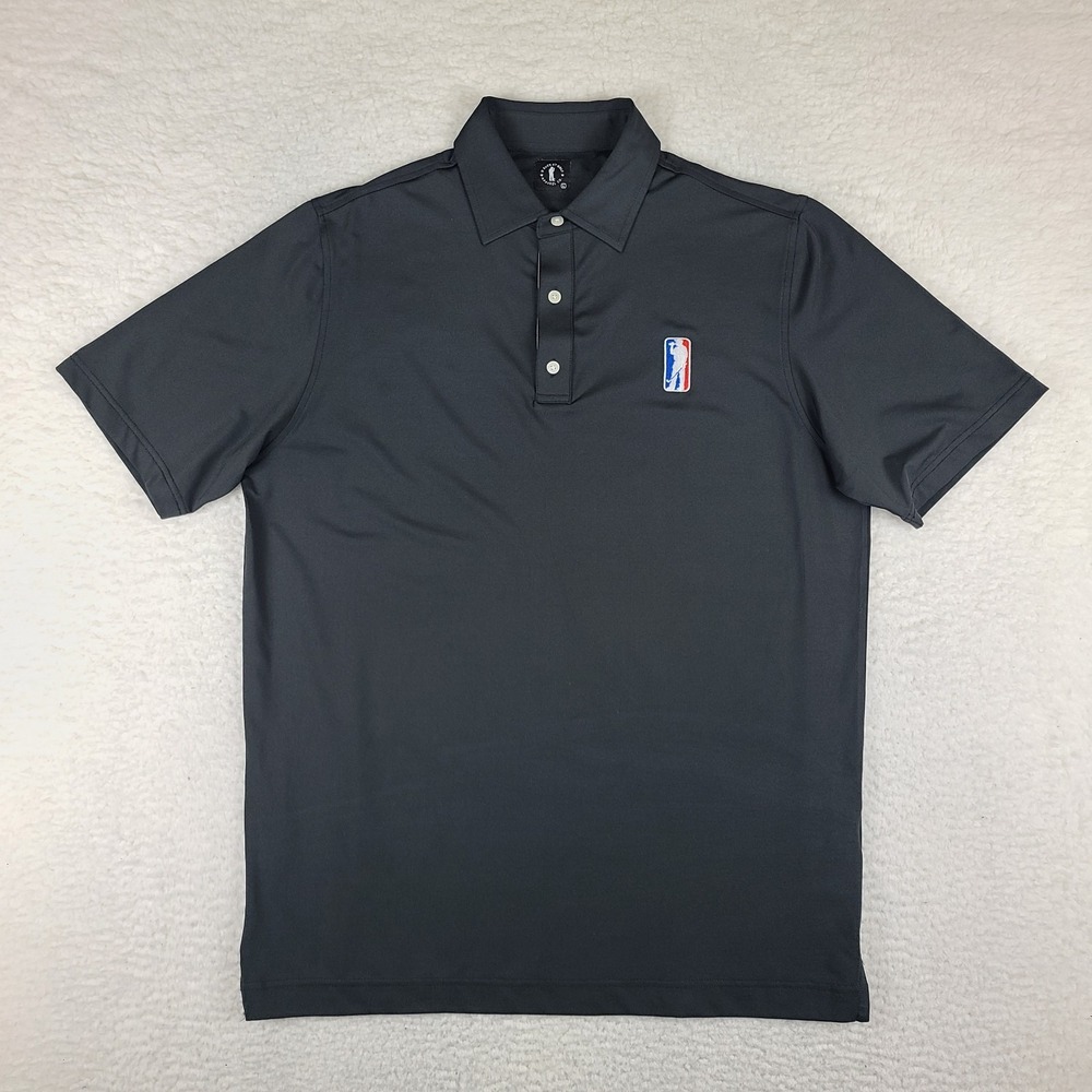 U Suck At Golf‎ Polo Shirt Mens Large Black Solid Performance Short Sleeve